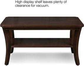 img 3 attached to 🏢 Leick Home 10303 Boa Condo/Apartment Coffee Table with Shelf in Chocolate Oak Finish