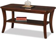 🏢 leick home 10303 boa condo/apartment coffee table with shelf in chocolate oak finish logo