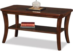 img 4 attached to 🏢 Leick Home 10303 Boa Condo/Apartment Coffee Table with Shelf in Chocolate Oak Finish