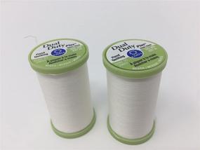 img 1 attached to 🧵 (Pack of 2) Coats Dual Duty Plus White Hand Quilting Thread - Strong All-Purpose with Glace (Glazed) Finish
