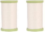 🧵 (pack of 2) coats dual duty plus white hand quilting thread - strong all-purpose with glace (glazed) finish logo