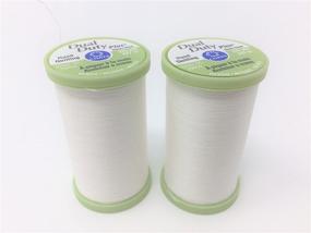 img 2 attached to 🧵 (Pack of 2) Coats Dual Duty Plus White Hand Quilting Thread - Strong All-Purpose with Glace (Glazed) Finish