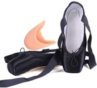 🩰 enhanced comfort and performance: daydance ballet pointe ribbon silicone girls' shoes logo