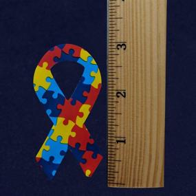 img 2 attached to 🧩 Promote Autism Awareness with Large Autism Ribbon Stickers - Get 250 Ribbon Shaped Stickers in 1 Roll!