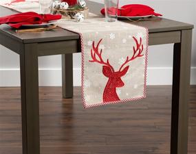 img 1 attached to DII Reindeer Holiday Decorative Embroidered