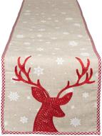 dii reindeer holiday decorative embroidered logo