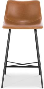 img 2 attached to 🪑 Poly and Bark Paxton 24” Counter Stool, Set of 3 Tan: Stylish and Versatile Seating for Your Space