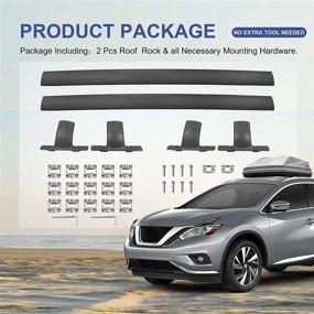 img 1 attached to 🚙 Roof Rack Cross Bar Rail for Nissan Murano 2015-2018 - Compatible with Cargo Racks, Rooftop Luggage, Canoe, and Kayak Carrier