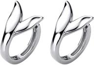 🧜 stylish s925 sterling silver mermaid hoop earrings – tiny sleeper fish tail design; perfect ear jewelry for women & girls, ideal fashion gift; hypoallergenic & personalized piercing cartilage tender shoot accessory logo