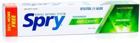 img 3 attached to 🦷 Spry Xylitol Toothpaste: Natural Spearmint Flavor, 5 oz, with Fluoride - Anti-Cavity Protection!