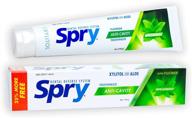 🦷 spry xylitol toothpaste: natural spearmint flavor, 5 oz, with fluoride - anti-cavity protection! logo