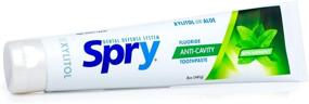 img 2 attached to 🦷 Spry Xylitol Toothpaste: Natural Spearmint Flavor, 5 oz, with Fluoride - Anti-Cavity Protection!