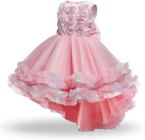 img 3 attached to Lace Applique Princess Prom Dress for Girls - Ideal for Birthdays, Weddings, and Parties