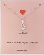 your always charm necklace musician girls' jewelry logo