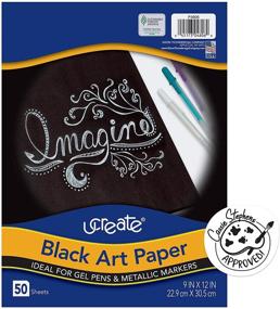 img 3 attached to Высококачественная бумага для рисования Pacon Basic Black (4806) - идеально подходит для творческих проектов!