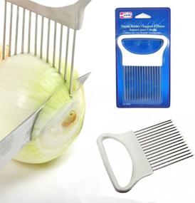 img 3 attached to Efficient Stainless Steel Onion Holder Slicing Guide: Prongs for Easy Slice Aid Cutting