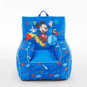 img 3 attached to Кресло-мешок Idea Nuova Disney Mickey Mouse для детей из нейлона: стильное канцелярское обрамление и удобная верхняя ручка для переноски.