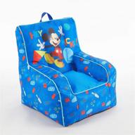 🪑 idea nuova disney mickey mouse kids nylon bean bag chair: stylish piping & convenient top carry handle logo