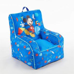 img 4 attached to Кресло-мешок Idea Nuova Disney Mickey Mouse для детей из нейлона: стильное канцелярское обрамление и удобная верхняя ручка для переноски.