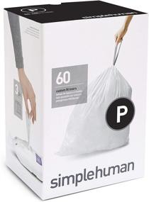 img 1 attached to 🗑️ simplehuman Code P Custom Fit Trash Can Liner: 3 Refill Packs (60 Count), 50-60 Liter / 13-16 Gallon