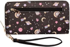 img 1 attached to 🦄 Pusheen The Cat Pusheenicorn Constellation Stars Zippered Wristlet Wallet: The Perfect Grey One-Size Accessory