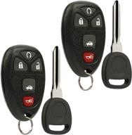 2-pack keyless entry remote ignition key fob for chevrolet cobalt malibu/buick allure lacrosse/pontiac g5 g6 grand prix solstice/saturn aura sky (part # 22733524) logo