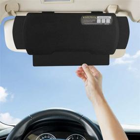 img 4 attached to 🚗 WANPOOL Car Visor Sunshade Extender: Ultimate Anti-Glare Solution for Drivers & Front Seat Passengers