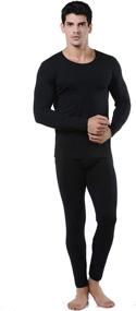 img 3 attached to 🧥 9M Men's Ultra Soft Thermal Underwear Base Layer Long Johns Set with Cozy Fleece Lining