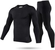 🧥 9m men's ultra soft thermal underwear base layer long johns set with cozy fleece lining логотип