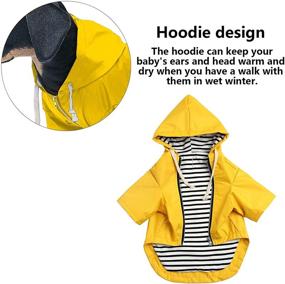 img 1 attached to Stay Dry and Stylish with Morezi Dog Raincoat - Hooded, Water-Resistant and Adjustable - XS to XXL Sizes Available!