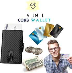 img 1 attached to Premium Leather Wallet with Aluminum Credit Holder: 👔 Ultimate Men's Accessories for Wallets, Card Cases & Money Organizers