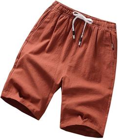 img 4 attached to 🩳 Boys' Clothing: GUNLIRE Summer Shorts with Drawstring and Pockets