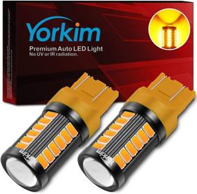 img 4 attached to 🔆 Yorkim 7440 LED Bulb - Bright Amber Lights for Reverse/Backup/Brake Light - T20 LED Bulbs - Improved Luminosity - 5730 33 SMD Pack of 2