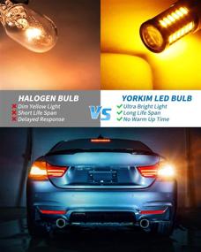 img 3 attached to 🔆 Yorkim 7440 LED Bulb - Bright Amber Lights for Reverse/Backup/Brake Light - T20 LED Bulbs - Improved Luminosity - 5730 33 SMD Pack of 2