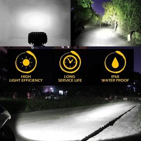 img 2 attached to 🔦 2 шт. 4-дюймовые светодиодные фары FLOOD 48W: усовершенствованные кубические рабочие фары для внедорожника J-eep ATV Boat Off Road 4x4 Backup Truck Motorcycle SUV