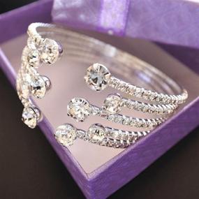 img 2 attached to Rhinestone Bracelet Women Wedding Fashion