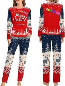 img 3 attached to 🎄 Cozy Christmas: Matching Household Sleepwear Collection