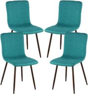 🪑 стул для обеденной зоны wadsworth green/walnut edgemod с элегантными ореховыми ножками логотип