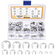 🔒 vigrue 380pcs 304 stainless steel e-clip circlip external retaining ring assortment set - sizes 1.5mm to 15mm included logo