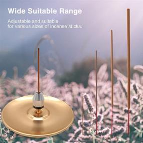 img 2 attached to 🕯️ Versatile Incense Holder, Extensive Compatibility Incense Holder, Shimmering Gold