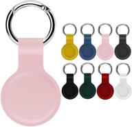 🔒 pink silicone protective case for airtags with keychain - lightweight soft skin cover to prevent loss logo