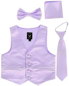 img 2 attached to Lilac Piece Formal Zipper Bowtie Boys' Clothing: Perfect Suits & Sport Coats