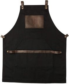 img 4 attached to 👨 Premium Non-Waxed Canvas Work Apron: Enhanced with Cross Straps, Adjustable for Maximum Comfort