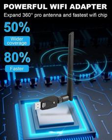 img 3 attached to Maxesla USB WiFi Adapter for PC, High Performing AC1300Mbps WiFi Dongle, Exceptional WiFi USB with Enhanced Reception, Dual Band WiFi Adapter for Desktop PC, 802.11ac USB Computer Network Adapter Compatible with WIN7 8 10 XP Vista MAC