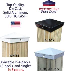 img 1 attached to 🏞️ 4x4 Fence Post Cap (3.5") Single Pack - White Powder Coated Aluminum for Mailbox, Lamp Post, Deck, Dock, Piling Caps
