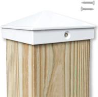🏞️ 4x4 fence post cap (3.5") single pack - white powder coated aluminum for mailbox, lamp post, deck, dock, piling caps логотип
