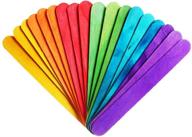 paxcoo 100 pack of 6" colored jumbo wooden craft sticks logo