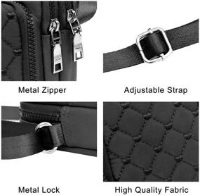 img 2 attached to Small Black Quilted Crossbody Phone Bag For Women Girls Cell Phone Handbag Smartphone Shoulder Bags Cute Crossbody IPhone Purse Wallet