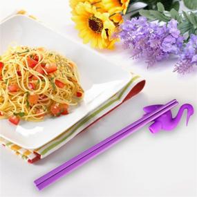 img 1 attached to 🥢 Learn How to Master Chopsticks with our 5 Pairs Training Chopsticks, Suitable for Kids, Adults, and Beginners, with Attachable Learning Chopstick Helper - Perfect for Right or Left Handed Individuals