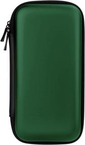 img 2 attached to 🔋 iMangoo Midnight Green Shockproof Carrying Case: Hard Protective EVA Case for Travel, Impact Resistant, with 12000mAh Power Bank Pouch, USB Cable Organizer, Earbud Sleeve, and Accessory Pocket - Smooth Coating, Zipper Wallet